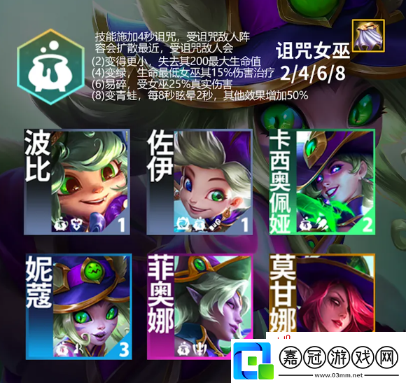 云頂之弈s12詛咒女巫羈絆效果是什么