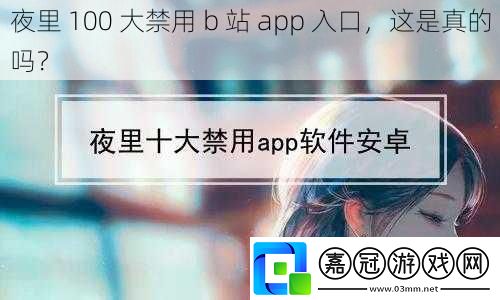 夜里-100-大禁用-b-站-app-入口-這是真的嗎