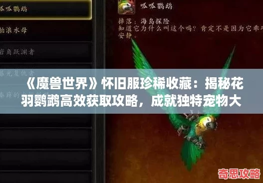 魔獸世界懷舊服珍稀收藏：揭秘花羽鸚鵡高效獲取攻略成就獨特寵物大師！