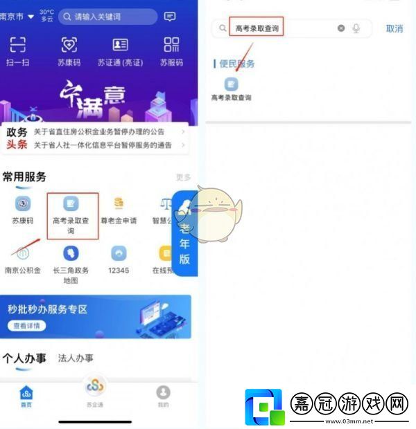 蘇服辦怎么查高考成績