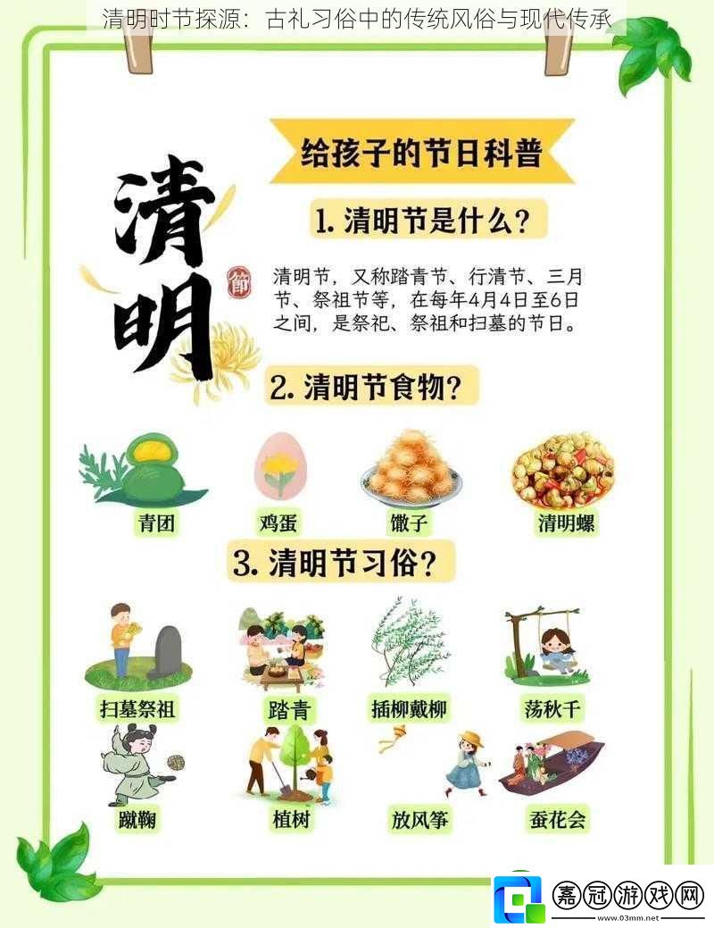 清明時節探源：古禮習俗中的傳統風俗與現代傳承