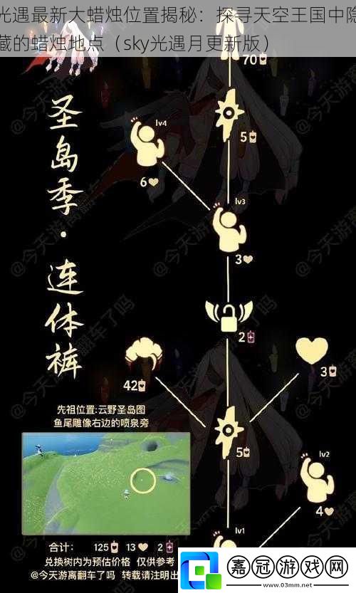 光遇最新大蠟燭位置揭秘：探尋天空王國中隱藏的蠟燭地點sky光遇月更新版