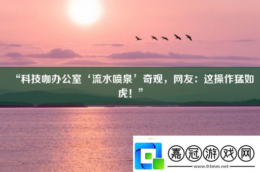 “科技咖辦公室‘流水噴泉’奇觀網(wǎng)友